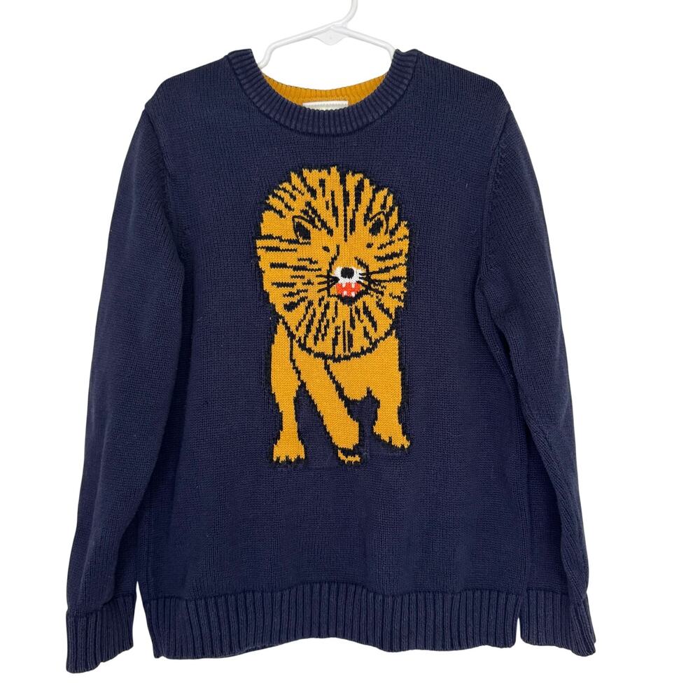 Hanna Andersson Kids 6/7 size 120 Lion Knit Sweater